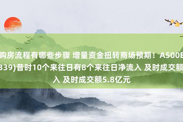 购房流程有哪些步骤 增量资金扭转商场预期！A500ETF(159339)昔时10个来往日有8个来往日净流入 及时成交额5.8亿元