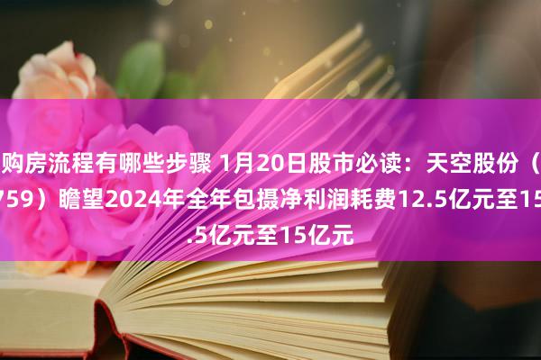 购房流程有哪些步骤 1月20日股市必读：天空股份（002759）瞻望2024年全年包摄净利润耗费12.5亿元至15亿元