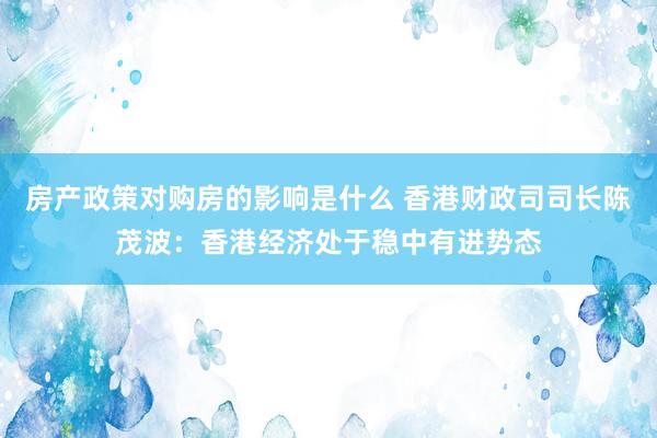 房产政策对购房的影响是什么 香港财政司司长陈茂波：香港经济处于稳中有进势态